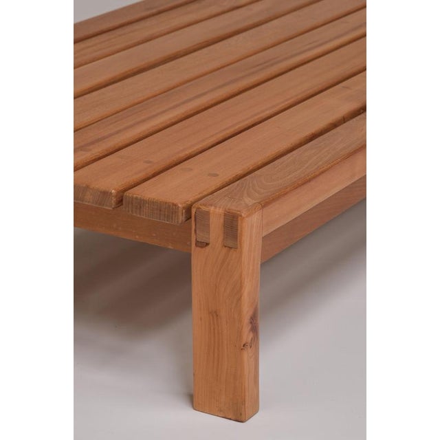 Low Coffee Table Bench in Pine by Maison Regain, France, 1970s For Sale - Image 12 of 13
