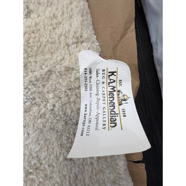 Rh Iman Diamond Wool Rug 9x12 - Ivory/Silver For Sale - Image 16 of 18