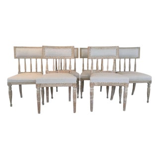 18th Century Swedish Gustavian Set of 6 Chairs For Sale