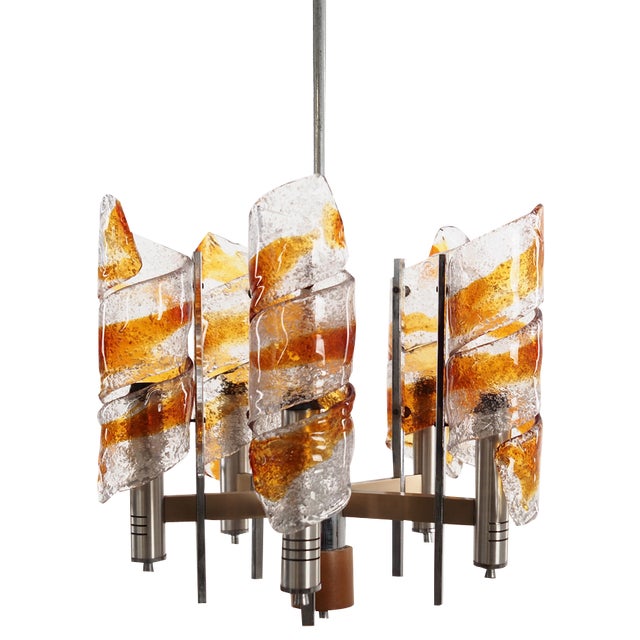 Italian Pendant Lamp in Murano Glass, Italy, 1970s For Sale