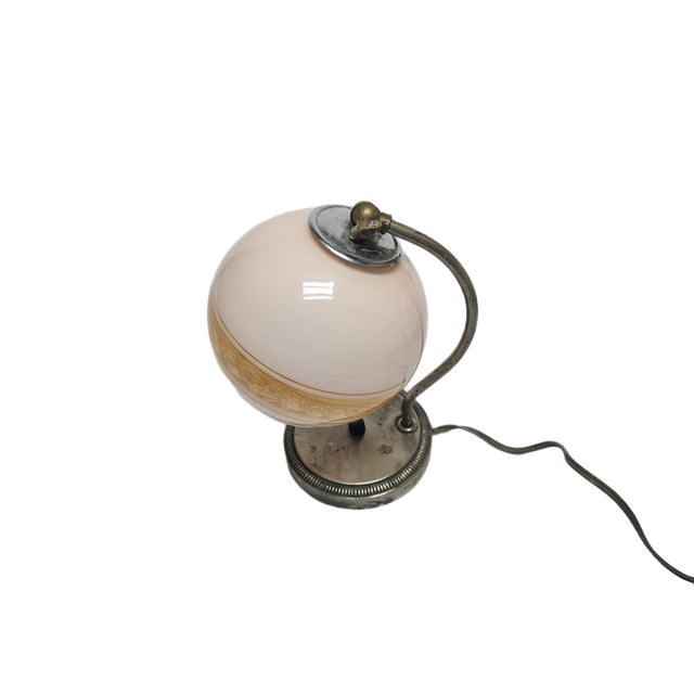 Mid-Century Modern Art Deco Bedside Lamp, Belgium, 1950s For Sale - Image 3 of 14