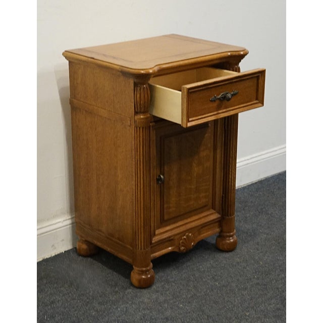 Stanley Furniture Quarter Sawn Oak Victorian Inspired 22" Cabinet Nightstand 502-13-81 For Sale In Kansas City - Image 6 of 13