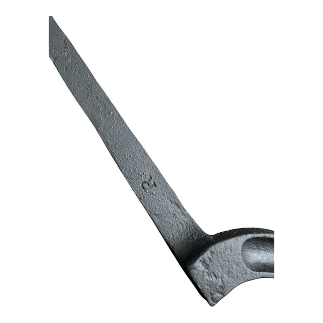 Pair 1920s Cast Iron Fireplace Andirons Neoclassical Urn Finial Firedogs For Sale - Image 17 of 18