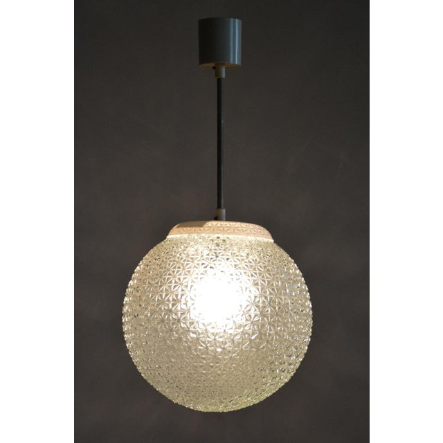 Metal Mid-Century Chandelier in Chromed Steel, Glass and Plastic, Czech, 1960s For Sale - Image 7 of 9