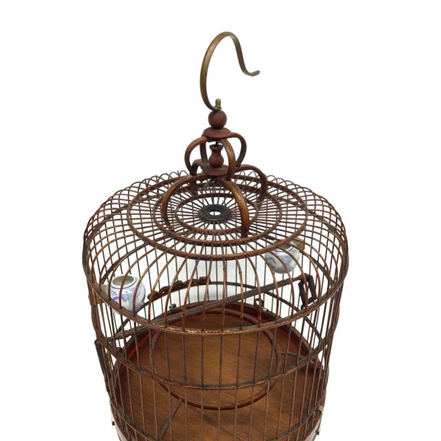 Antique Bamboo Chinese Bird Cage For Sale - Image 4 of 13