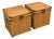 Wicker Asian Campaign/Chinoiserie Hinged Chests, Pair For Sale