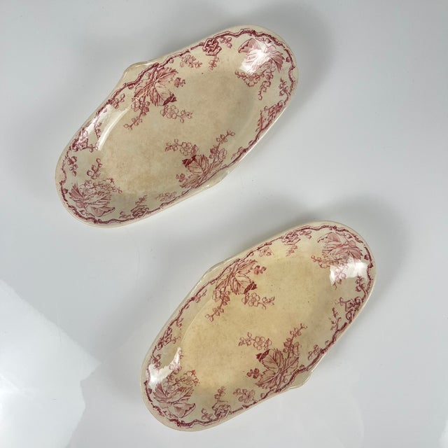Oval Side-Handled Serving Dishes from KG Lunéville, Set of 2 For Sale - Image 11 of 11