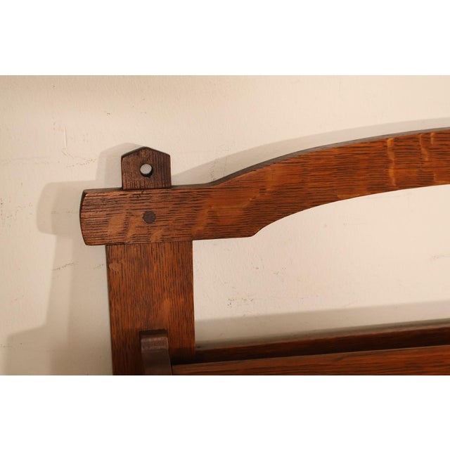 Antique Gustav Stickley Mission Oak Plate Rack #903 For Sale In Philadelphia - Image 6 of 18