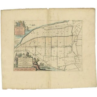 Antique Map of the Bildt Township Friesland by Halma, 1718 For Sale