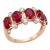 Natural Ruby 4.15cts & Diamond 0.45cts Ring in 14k Gold For Sale