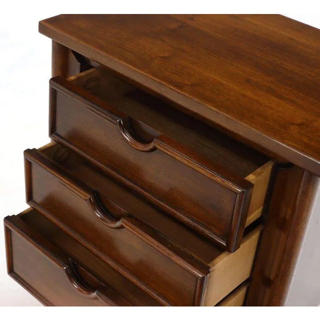 Exposed Sculptural Legs Three Drawers Nightstands End Tables Stands - a Pair For Sale - Image 11 of 12