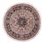 Shabby Chic 1990's Medallion Anarkali Pak-Persian Gray/Black Wool Round Rug- 6'1'' X 6'1'' For Sale