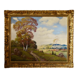 Ernest Fredericks Landscape With Trail C. 1940 Painting
