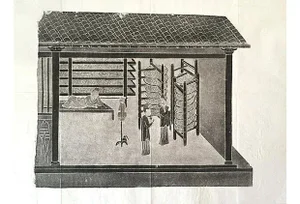 Chinese Interior Woodblock Print