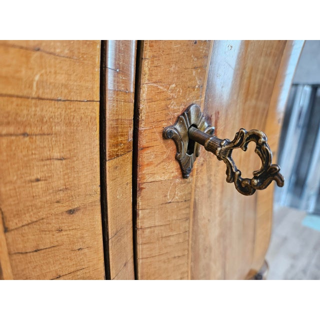 Small Baroque-Style Walnut Sideboard with Four Doors, 1960 For Sale - Image 10 of 18