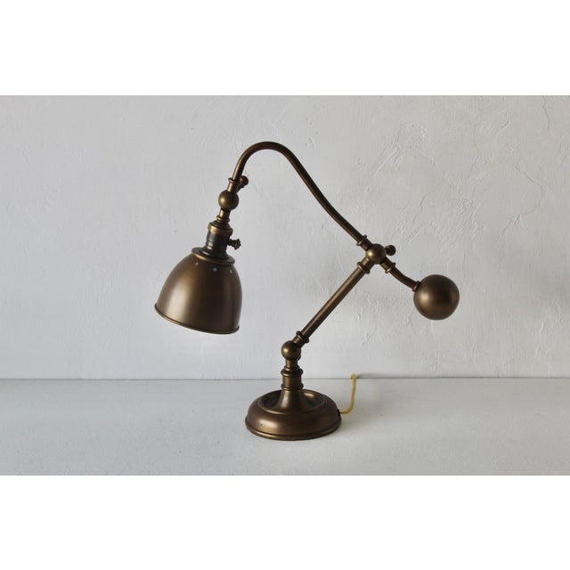 Metal Vintage Visual & Comfort Brass Desk Task Lamp For Sale - Image 7 of 17