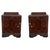 Early 20th Century Pair of Art Deco Side Cabinets or Nightstands with Carved Ebonized Base For Sale - Image 9 of 18