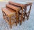 Vintage Bamboo and Walnut Nesting Tables/Set of Three. For Sale - Image 10 of 10