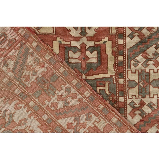 Textile Rug & Kilim’s Classic Tribal Style Rug in Brick Red With Geometric Patterns For Sale - Image 7 of 8