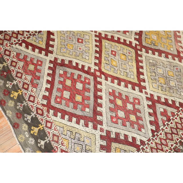 Late 20th Century Tribal Jajim Kilim Turkish Rug For Sale - Image 17 of 18