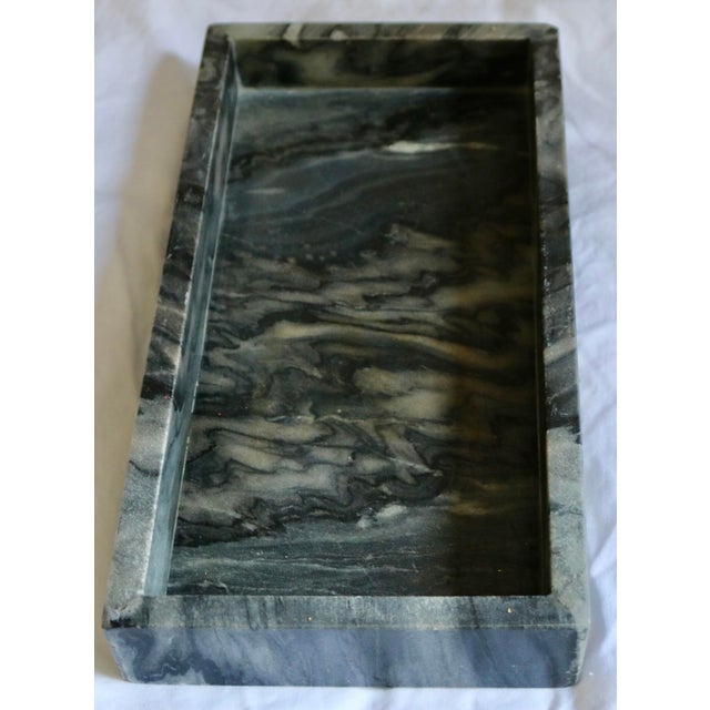 Volterra Gray Alabaster Hand Carved Tray Made in Italy