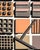 Contemporary Saporiti Cubic Leather Patchwork Tapestry, 1997 For Sale - Image 3 of 6