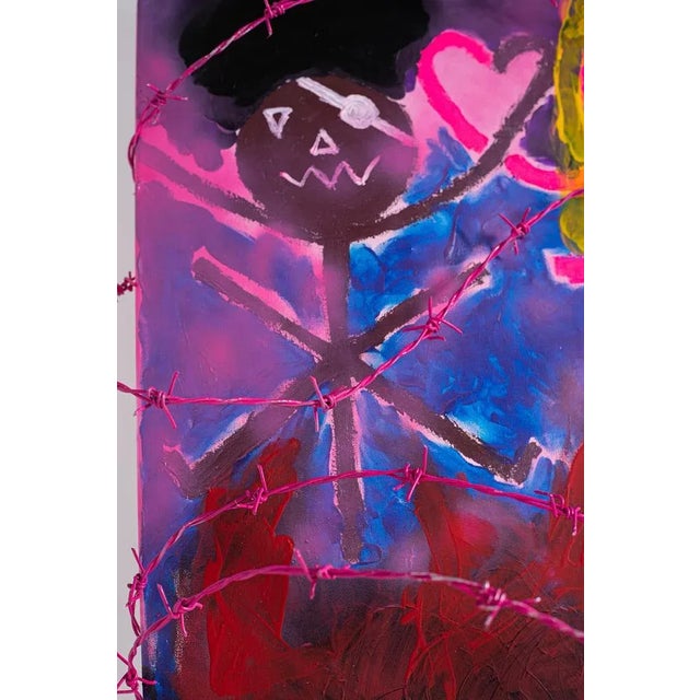 Bomberbax, Impossible Love, 2021, Mixed Media on Canvas For Sale - Image 9 of 11