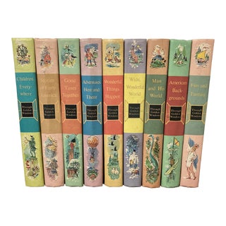 1958 Children's Fiction Decorative Books, Set of 9 For Sale