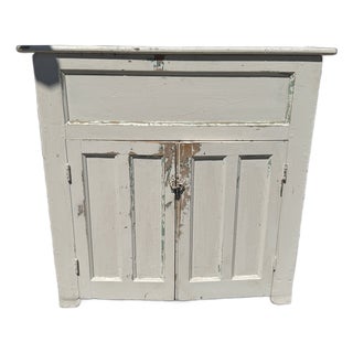 1900's Rachel Ashwell Style Charming Dry Sink Cabinet For Sale