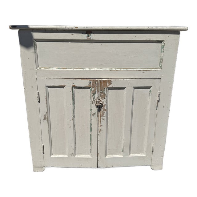 1900's Rachel Ashwell Style Charming Dry Sink Cabinet For Sale