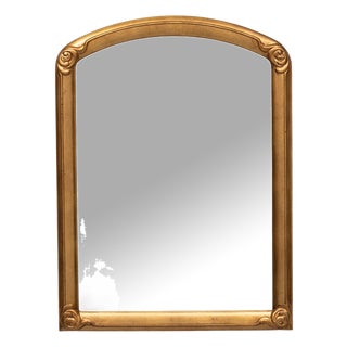 Art Deco Style Gold Wall Mirror from Deknudt, Belgium, 1970s For Sale