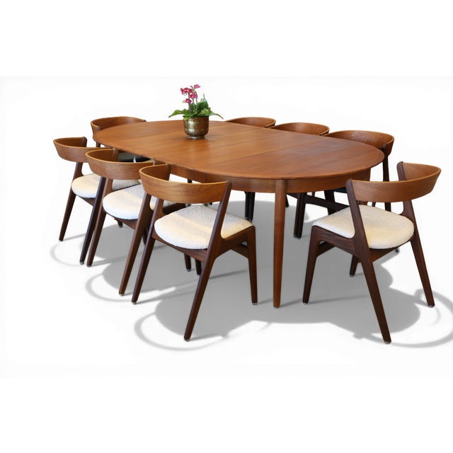 Danish Fire Chair in Teak and Light Bouclé Fabric, 1960s For Sale - Image 9 of 18