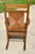 Extra Large Adult, Rush-Woven Seat and Backrest, Solid Oak, Turned Legs and Spindles, Wide Arm Rests, 1960’s, For Sale - Image 4 of 6