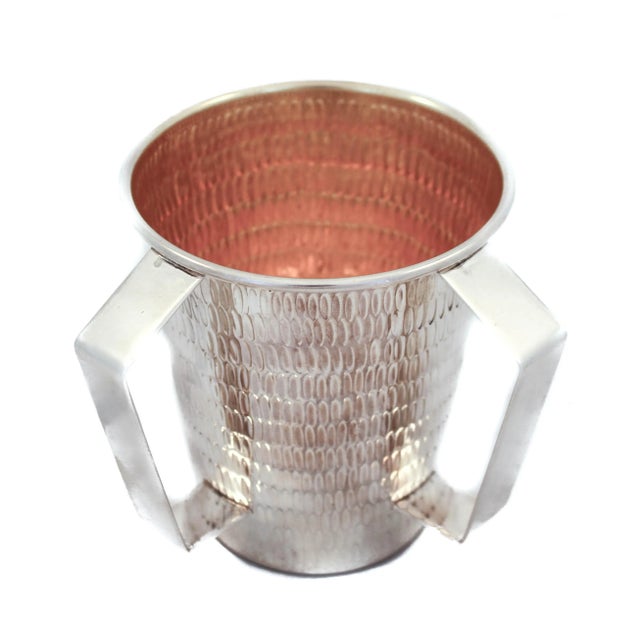 Being offered is a sterling silver washing cup (N’tillat Yadaiyim cup). This item is used to wash ones hands either before...