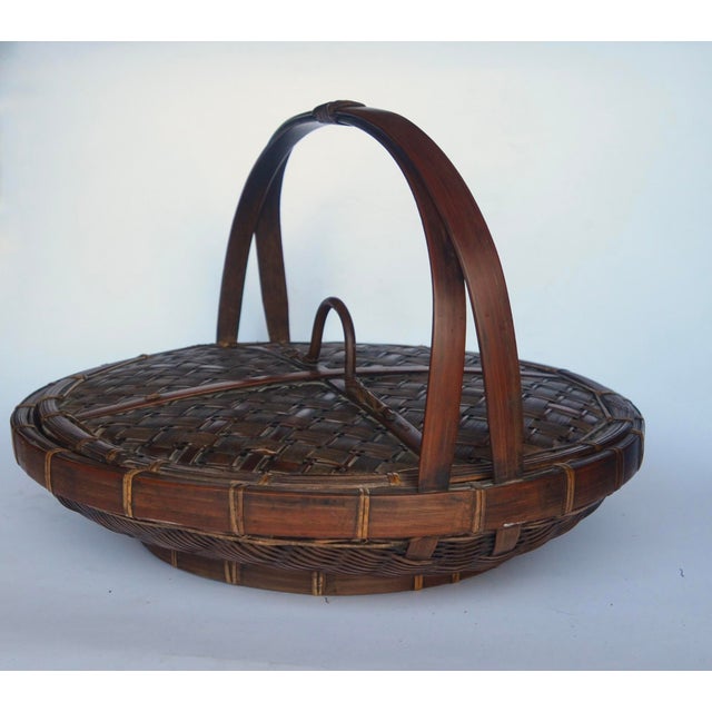 Antique Japanese Bamboo Basket Hayakawa Shokosai I (1815-1897) For Sale - Image 4 of 11