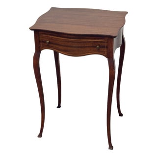 Edwardian Mahogany Inlaid Side Table, Vintage For Sale