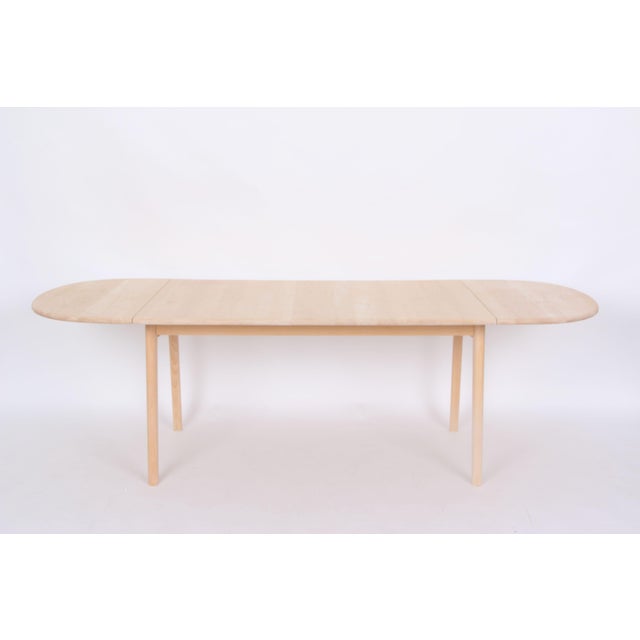 Wood Dining Table Ch006 in Soap-Treated Beech by Hans J. Wegner for Carl Hansen & Søn, 1980s For Sale - Image 7 of 16