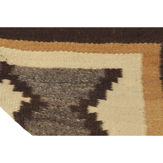 Native American Art Vintage Ganado Navajo-Style Kilim Rug - 03'09 X 07'01 For Sale - Image 4 of 8