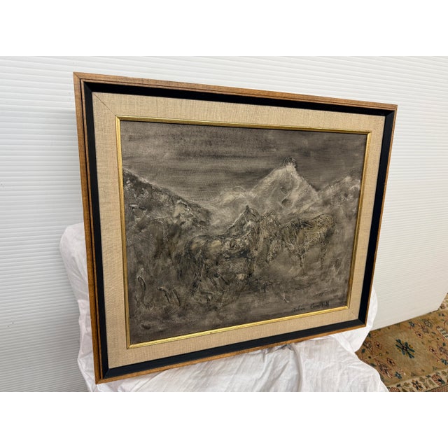 Design Plus Gallery presents a Black & White Artwork by Arlene Campbell. The piece is down in misty tones that lend the...