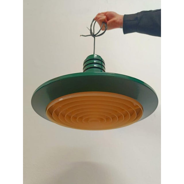 Vintage Danish Green Pendant, 1950s, in Very Good conditions. Designed 1950 to 1959 European Plug (up to 250V).The wiring...