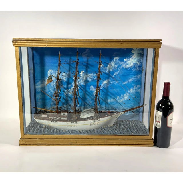 Nautical Windjammer Ship Model Diorama For Sale - Image 3 of 9