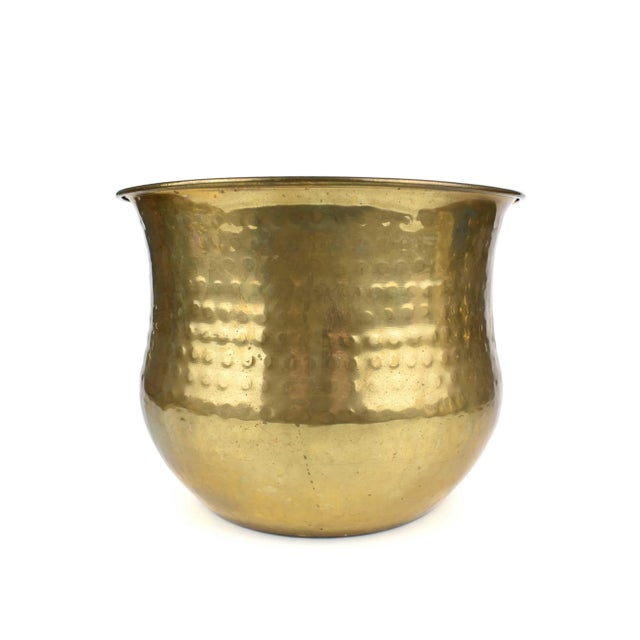 Unique set of vintage solid brass planters with different sizes, they are great to display at your home or office area and...