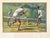 Charming mid-20th-century print after American illustrator Arthur Sarnoff (1912–2000) depicting an animated tennis match....