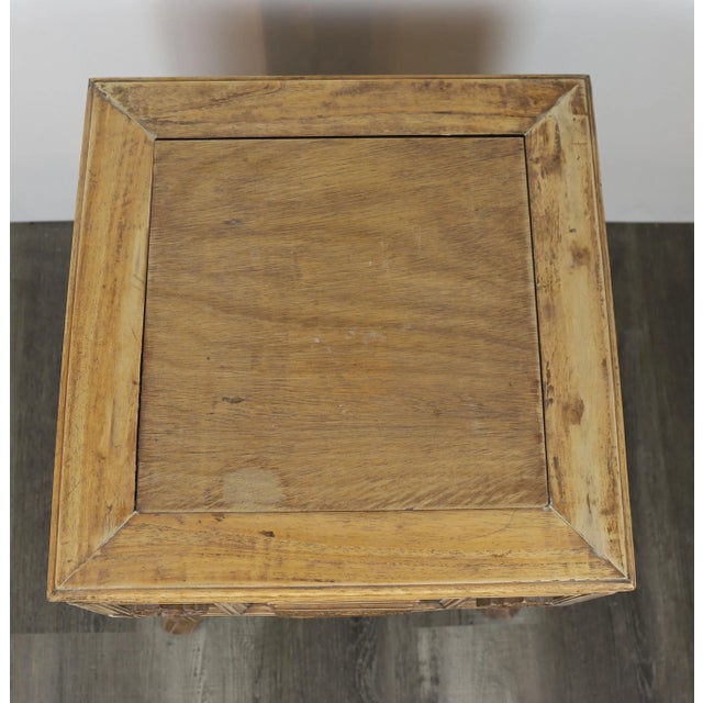 Early 20th Century Chinese Boxwood Carved Side Table For Sale In New York - Image 6 of 11