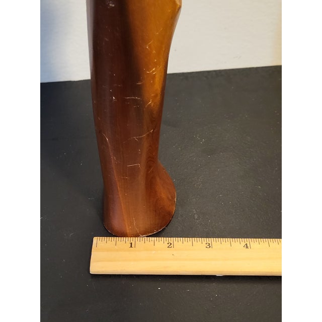 Hand-Carved Myrtlewood Abstract Madonna Figure For Sale - Image 11 of 12