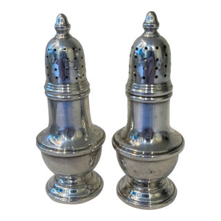 Vintage Sterling Genova Salt & Pepper Shakers For Sale