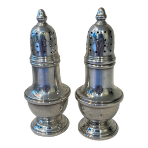Vintage Sterling Genova Salt & Pepper Shakers