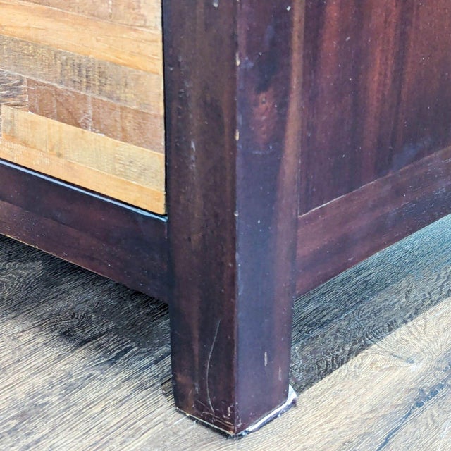Environment Furniture Santomer Modern Rustic Wood 6-Drawer Dresser With Patchwork Front, Attributed For Sale - Image 11 of 11