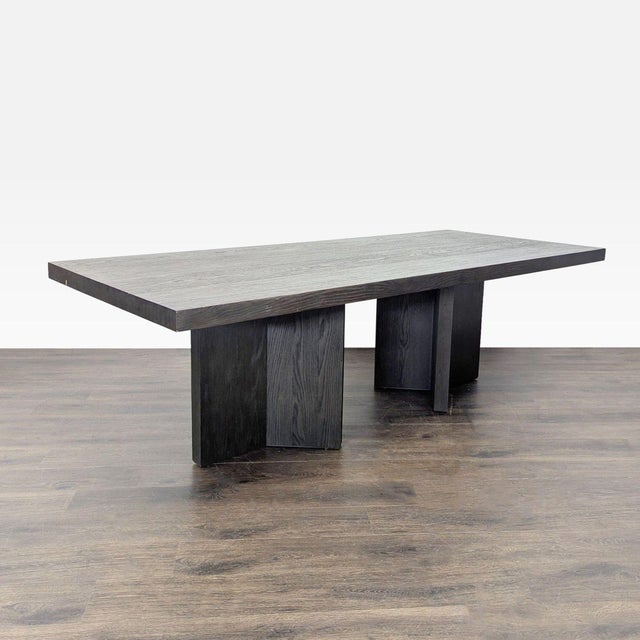 Modern Restoration Hardware Rectangular Wood Dining Table For Sale - Image 3 of 10