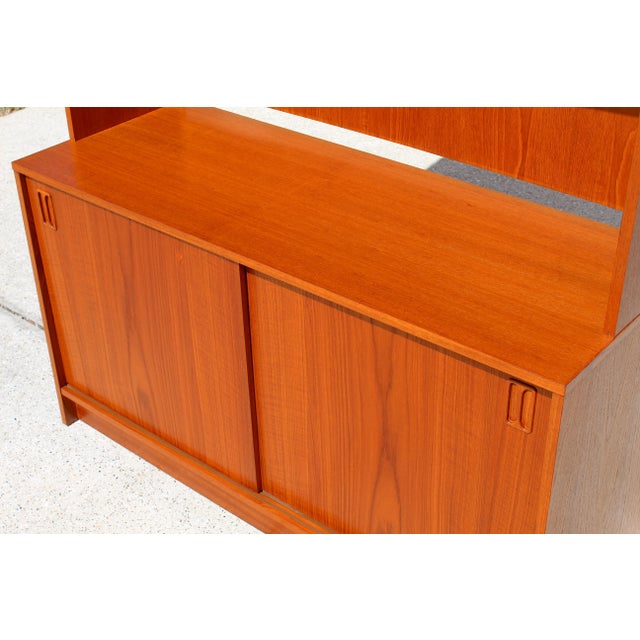 Mid-Century Danish Teak Bookcase, 1970s Stackable Scandinavian Storage Cabinet For Sale - Image 9 of 18